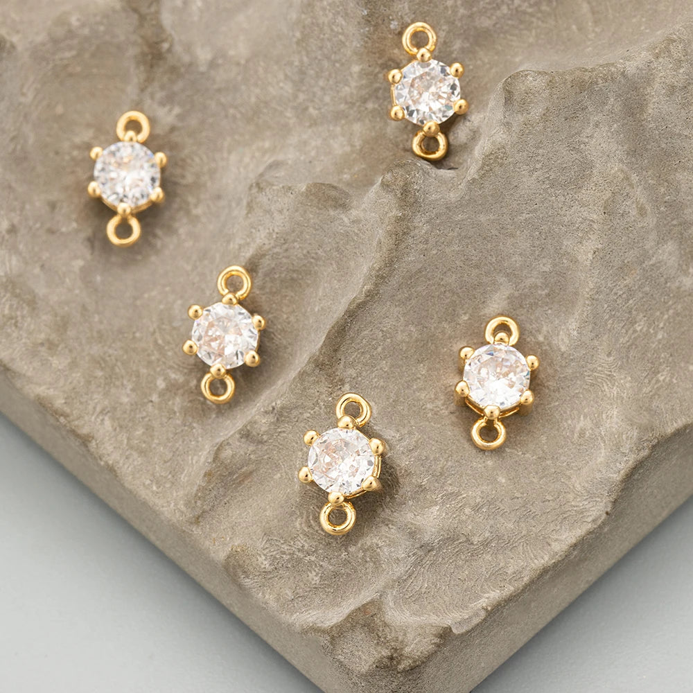 GUFEATHER ME57,jewelry accessories,18k gold plated,nickel free,copper,zircons,charms,jewelry making,diy pendants,10pcs/lot