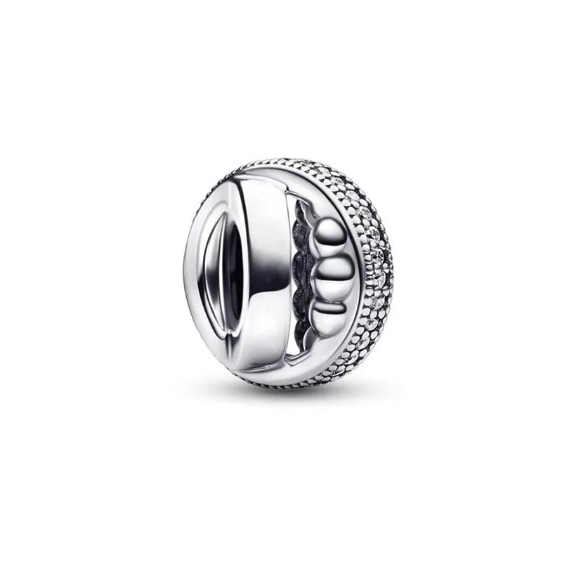 2026 Bestselling DIY Heart&Round Jewelry Gift Fit Original European Silver Bracelet Necklace Flower Charm Coffee Ice Cream Bead
