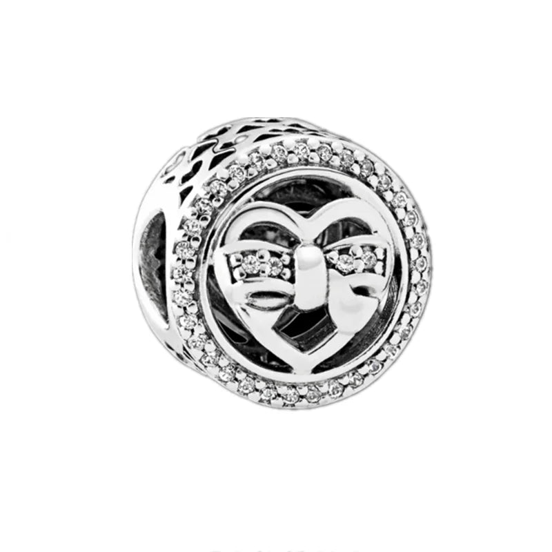 2026 Bestselling DIY Heart&Round Jewelry Gift Fit Original European Silver Bracelet Necklace Flower Charm Coffee Ice Cream Bead