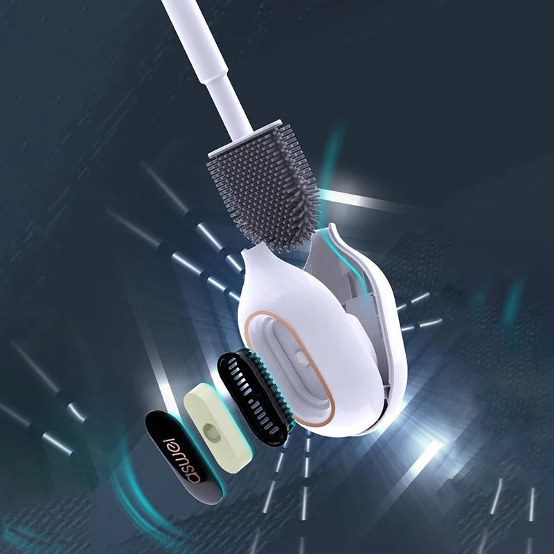 New Aromatherapy Toilet Brush Household No Dead Corner Toilet Wall Mounted Silicone Gap Cleaning Tool Bathroom Facilities