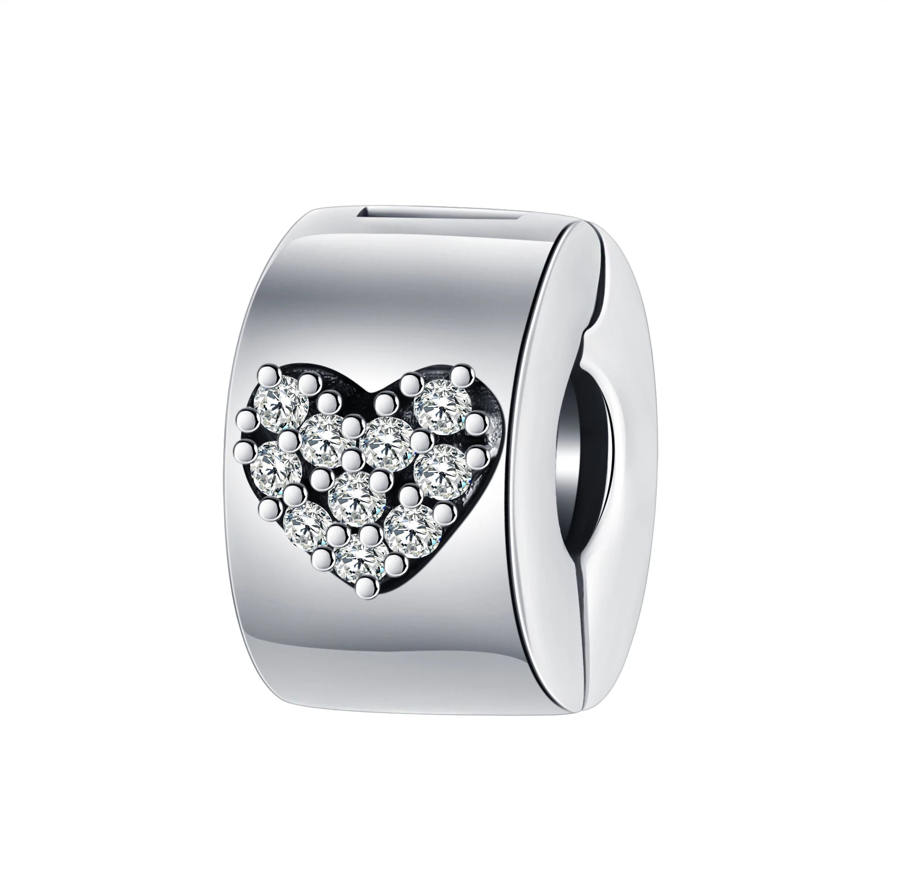 2024 New 925 Sterling Silver Bead Golden Heart-Shaped Lock Birthday Candle Charm Fit Bracelet DIY Women Jewelry