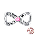 925 Sterling Silver Heart Shaped Warm Family MOM Charm Beads Fit 4MM hole diameter Bracelets Fine DIY Mother's Day Jewelry Gifts