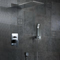 BAKALA Stainless Steel Rain Shower Head Senior Flush Set Waterfall Faucet with Hand Shower - Modern Bathroom Accessories