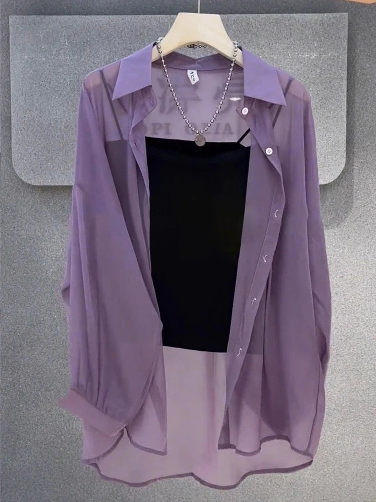 New 2026 Women's Ultra-Smooth Loose Sun Protection Shirt Pearl Silk Ice Sensation Open Cardigan Outerwear Summer Fashion