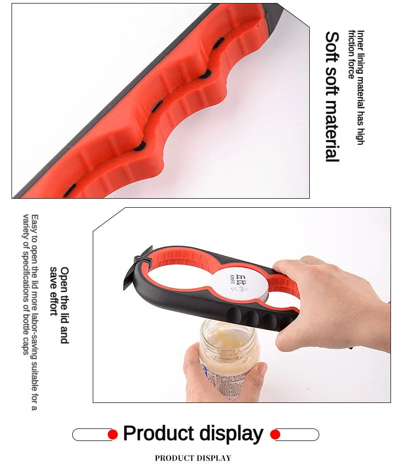 1Household Four-in-One1Can Opener Canned Bottle Cap Bottle Opener Multi-Purpose Kitchen Bottle Opening Lid Opener