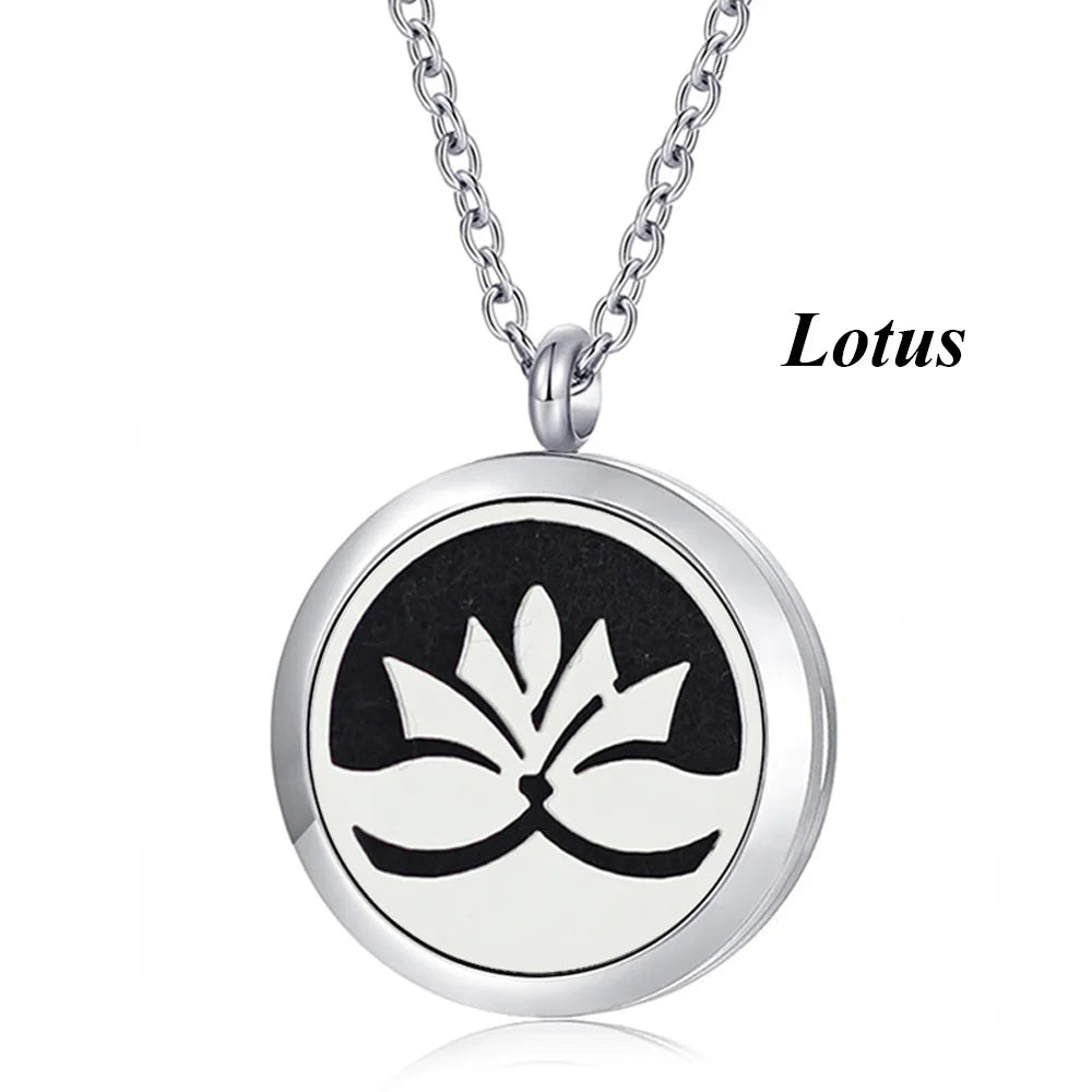 St. Benedict necklace 316L stainless steel pendant diffuser locket magnetic essential oil diffuser necklace aromatherapy jewelry