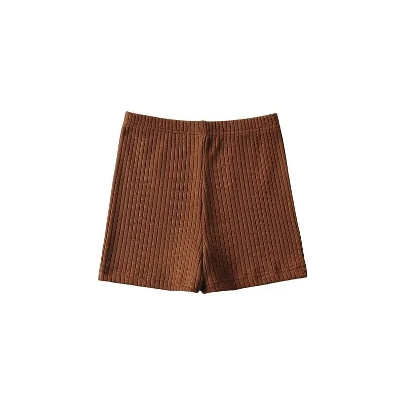 American Style Shorts Women High Waist Sheath Stretch Solid Knitting Hot Trousers Sexy Spice Girls Summer Simple Sporty Casual