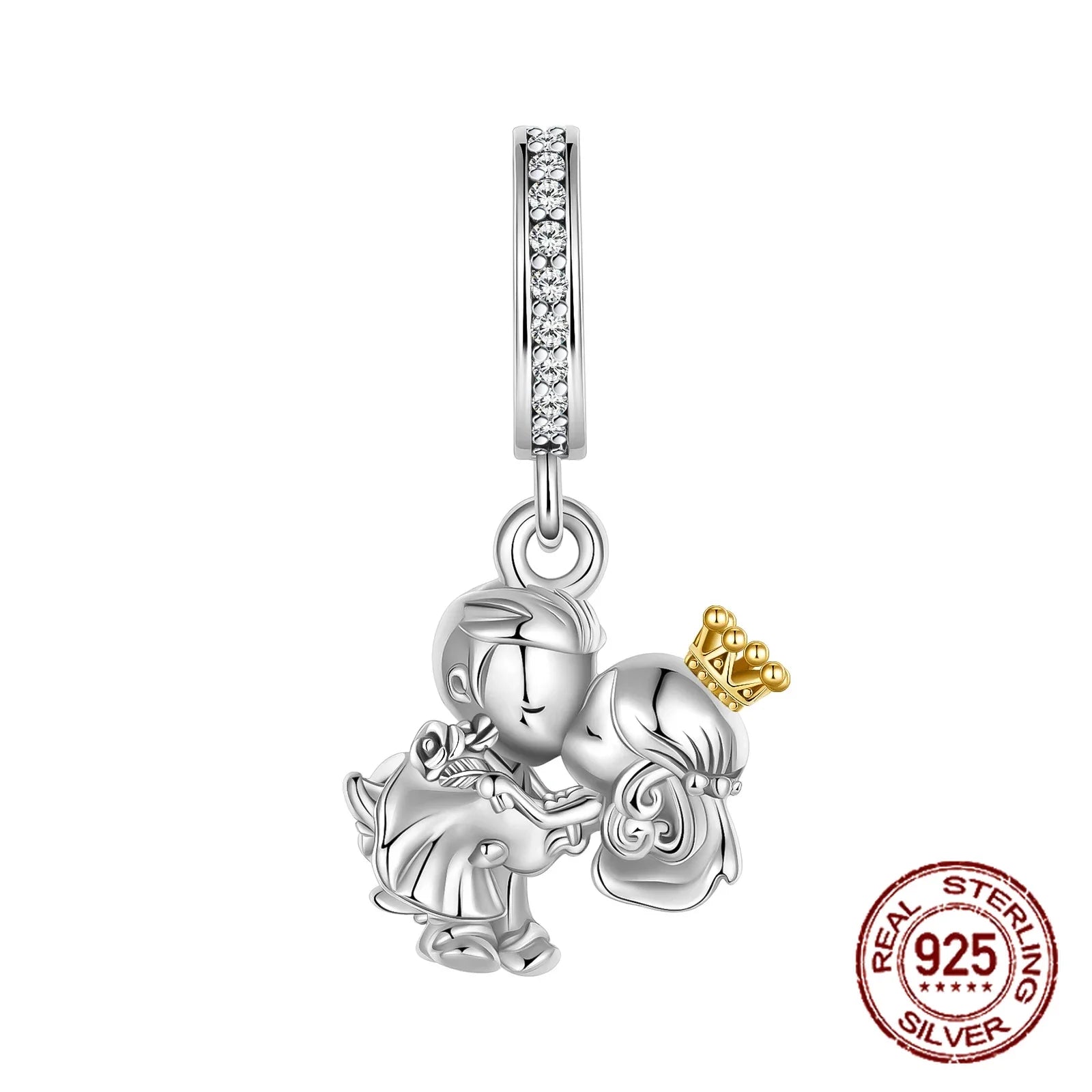 2024 New 925 Sterling Silver Bead Golden Heart-Shaped Lock Birthday Candle Charm Fit Bracelet DIY Women Jewelry