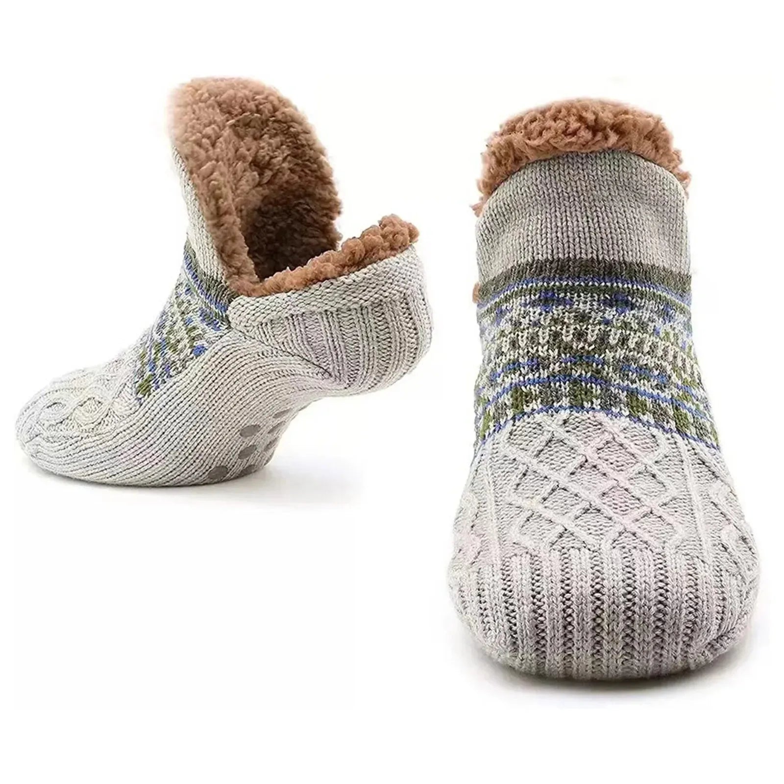 2025 New Thermal Fluffy Non-Slip Slipper Socks Winter Warm Men Women Short Cotton Thickened Fleece Home Sleeping Fuzzy Socks