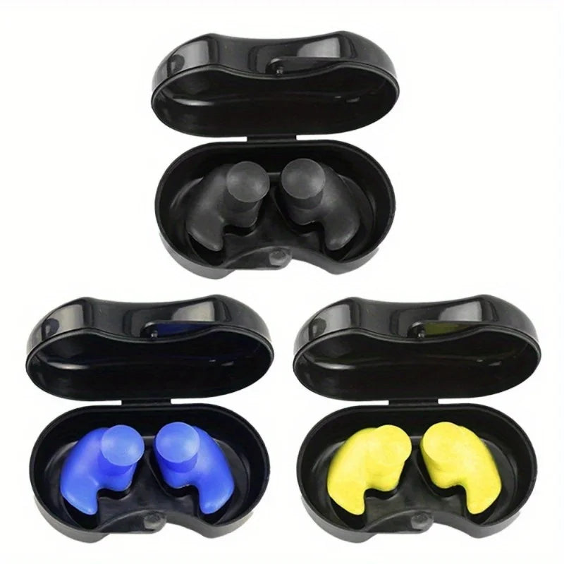 2 Pieces/1 Pair Waterproof Silicone Earplugs - Reusable Swimming Plugs for Showering & Bathing, Diving & Surfing,