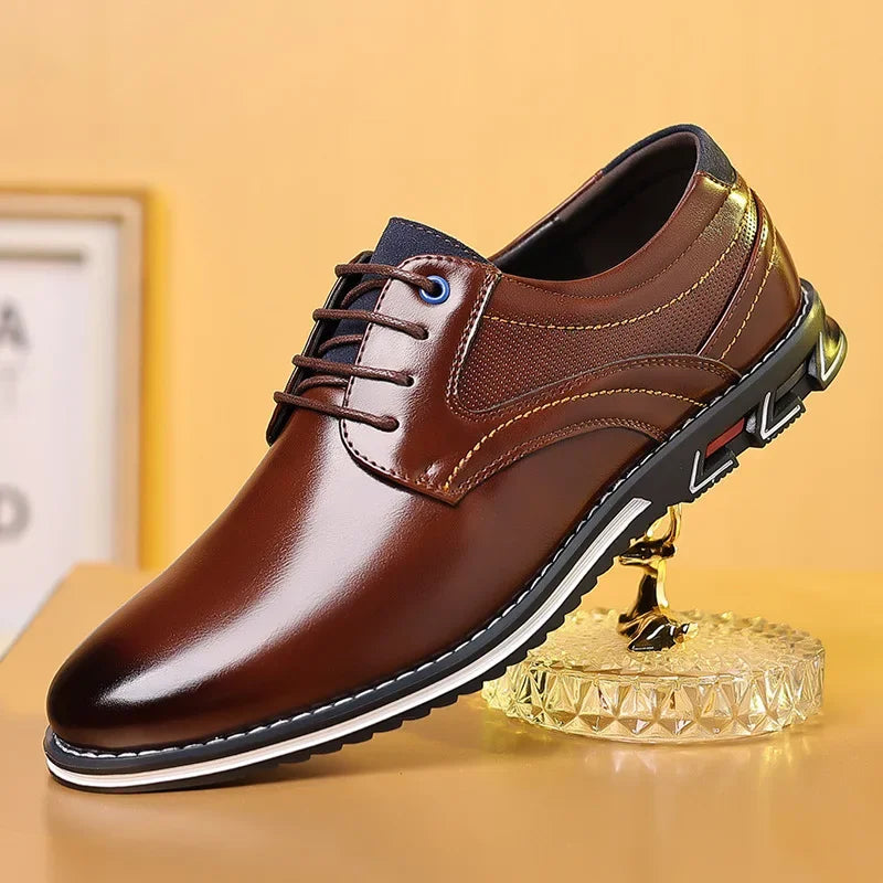 Customizable Men PU Shoes Leather Casual Shoes MNX402270