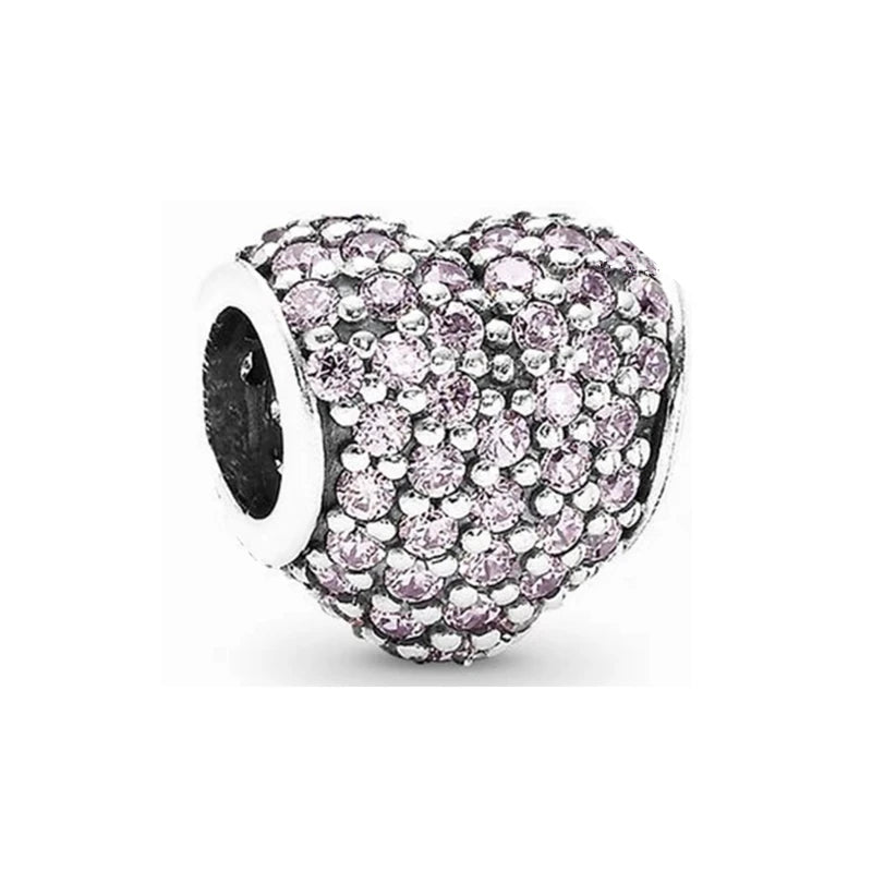 2026 Bestselling DIY Heart&Round Jewelry Gift Fit Original European Silver Bracelet Necklace Flower Charm Coffee Ice Cream Bead