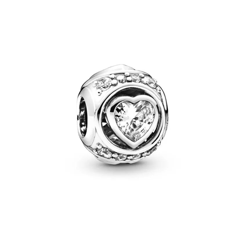 2026 Bestselling DIY Heart&Round Jewelry Gift Fit Original European Silver Bracelet Necklace Flower Charm Coffee Ice Cream Bead
