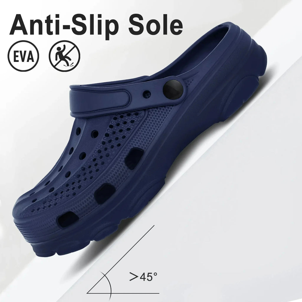 Crestar Fashion Design Sandals New Women Men Breathable Garden Clogs Shoes Outdoor EVA Holes Beach Shoes Summer House Slippers