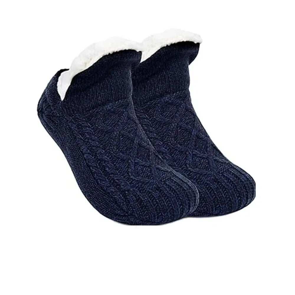 2025 New Thermal Fluffy Non-Slip Slipper Socks Winter Warm Men Women Short Cotton Thickened Fleece Home Sleeping Fuzzy Socks