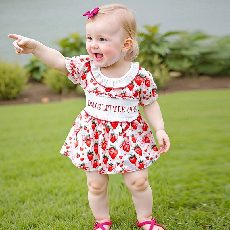 Adorable Toddler Floral Print Sleeveless Romper Dress with Bowknot Detail and Ruffled Hemline for Summer Beach Party