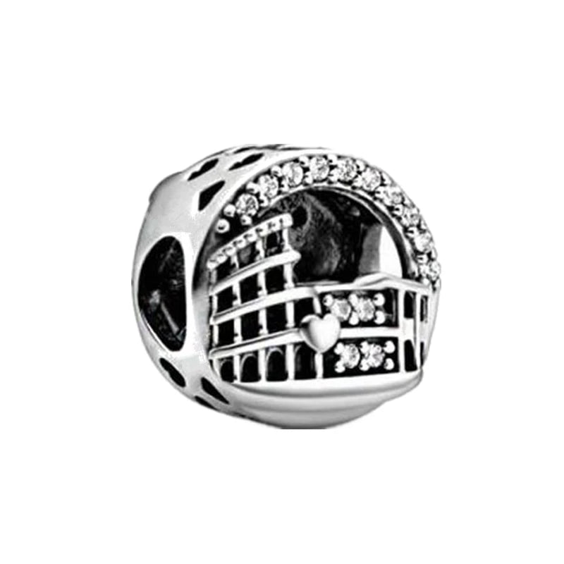 2026 Bestselling DIY Heart&Round Jewelry Gift Fit Original European Silver Bracelet Necklace Flower Charm Coffee Ice Cream Bead