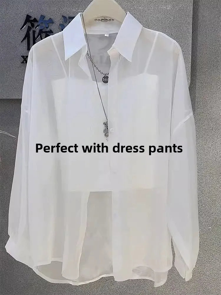 New 2026 Women's Ultra-Smooth Loose Sun Protection Shirt Pearl Silk Ice Sensation Open Cardigan Outerwear Summer Fashion