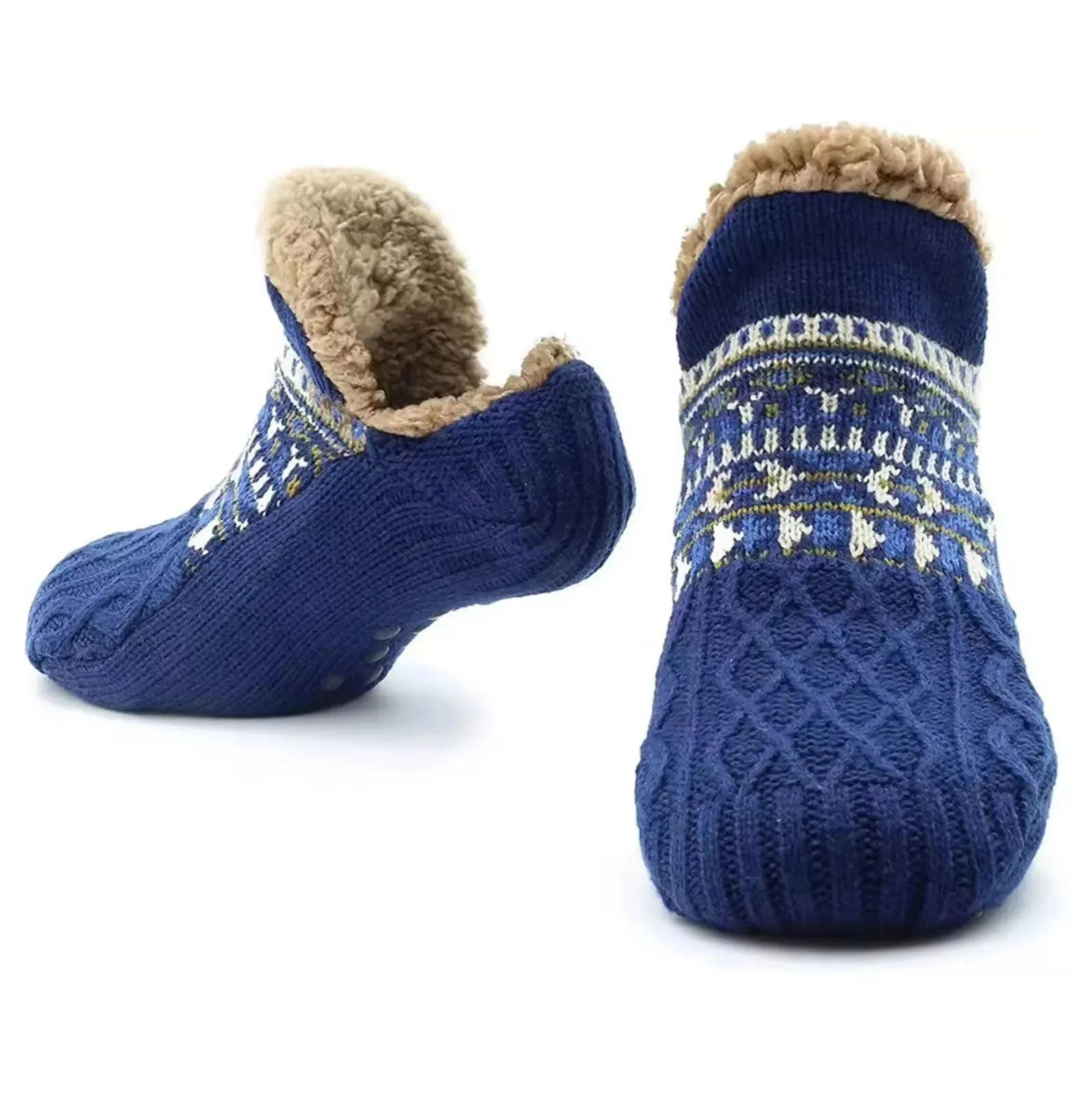 2025 New Thermal Fluffy Non-Slip Slipper Socks Winter Warm Men Women Short Cotton Thickened Fleece Home Sleeping Fuzzy Socks