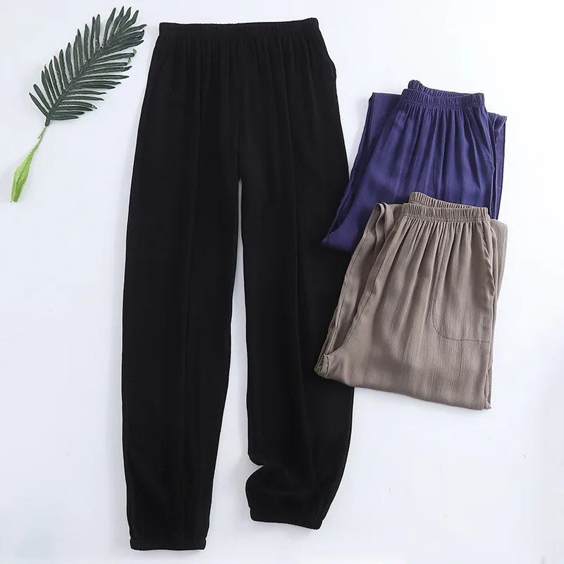 Sleepwear For Sleeping Pants New Casual Plus Size 100% Cotton Spring Autumn Home Wear Pajamas Pant Pantalon Pyjama Trousers