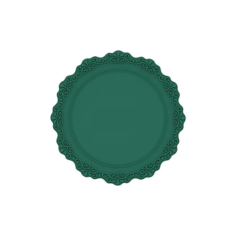 Kitchen Round Embossed Table Mat Placemats Multi-Purpose Silicone Hot Mats Nordic Home Decor Heat Resistant Waterproof Coaster