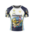 2026 Summer New SpongeBob SquarePants Jujutsu Fitness T-shirt Men's Sports Short Sleeved Running Shirt Large Breathable Top