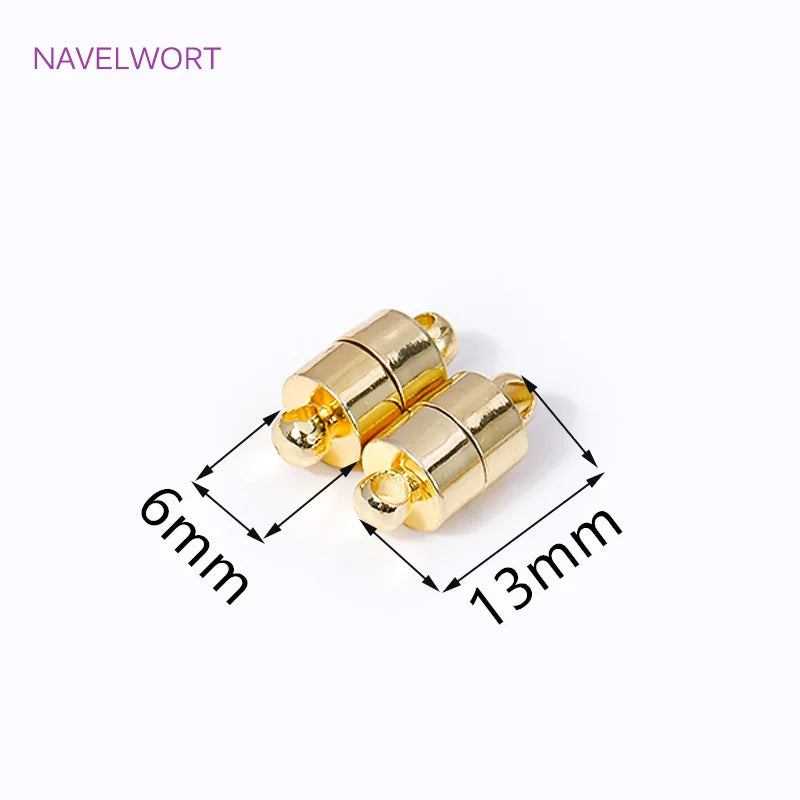 18K Gold Plated Brass Magnet End Clasp Connectors Metal Magnet Clasp Charms For Jewelry Making DIY Bracelet Necklace Accessories
