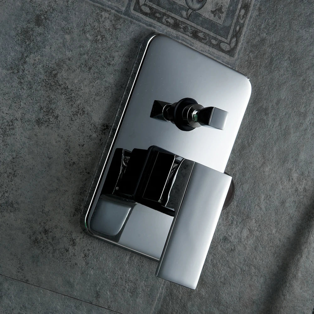BAKALA Stainless Steel Rain Shower Head Senior Flush Set Waterfall Faucet with Hand Shower - Modern Bathroom Accessories
