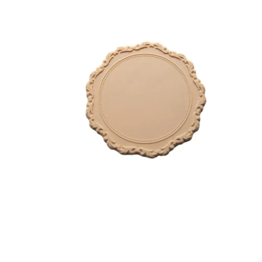 2pcs Lace Round Tableware Pad Silicone Coaster Cup Mat Non-slip Placemat