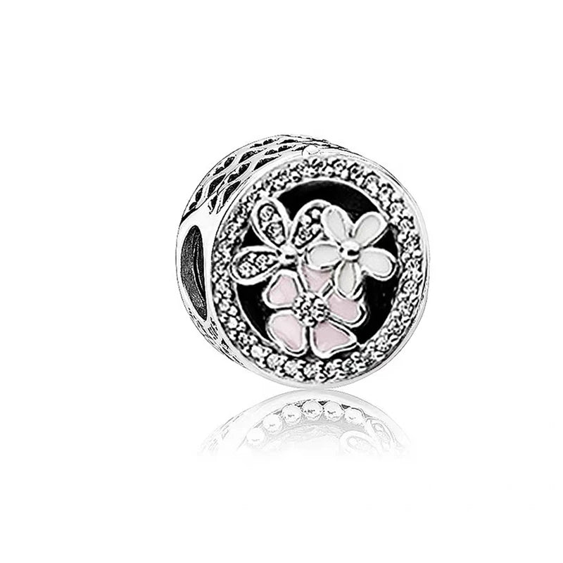2026 Bestselling DIY Heart&Round Jewelry Gift Fit Original European Silver Bracelet Necklace Flower Charm Coffee Ice Cream Bead