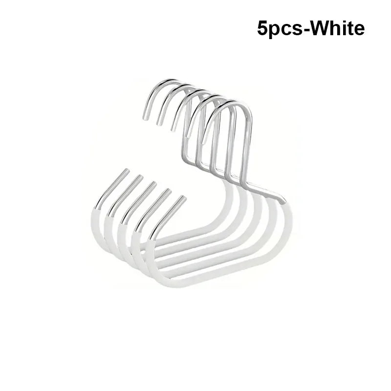 Durable Circle Ring Hat Hanger Versatile Steel Caps Round Hooks 5/10pcs Non-slip Hat Storage Hook Scarf Towel Tie Hanging Rack
