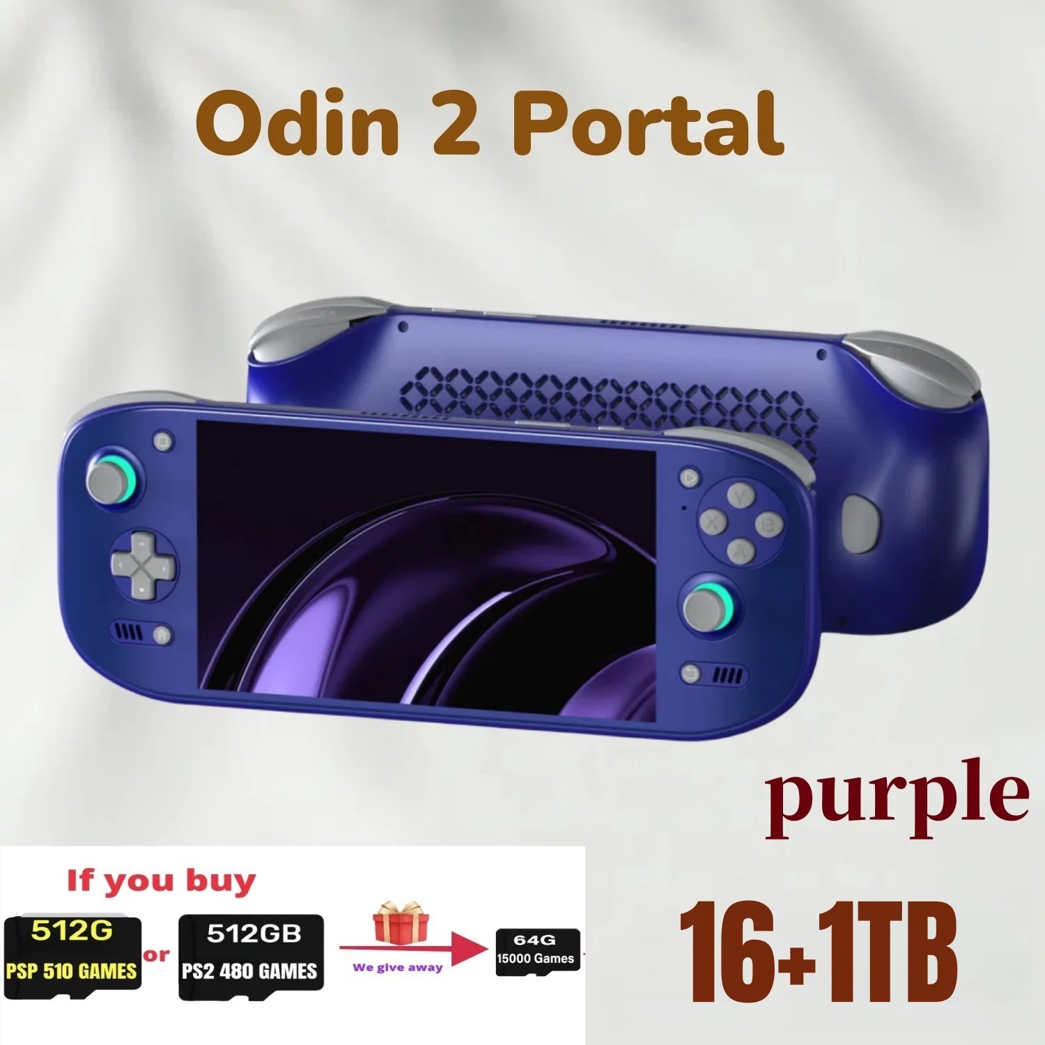 AYN Odin 2 Portal Handheld Game Console 7 Inch 120HZ Screen Android 13 8000mAh 8Gen2 Open Source Retro Video Game Player PS2 PSP