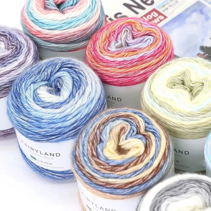 1pc 100g Gradient Rainbow Yarn, Suitable for DIY Crochet and Knitted Warm Sweaters, Scarves, Hats, Shawls, Etc