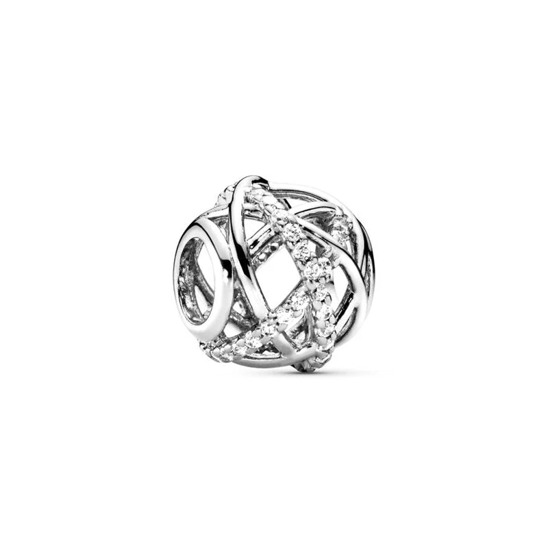 2026 Bestselling DIY Heart&Round Jewelry Gift Fit Original European Silver Bracelet Necklace Flower Charm Coffee Ice Cream Bead