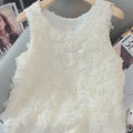 French Three-dimensional Rose Embroidered Sleeveless Vest Women's 2025 Summer Niche Short Top