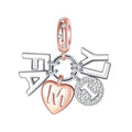 2024 New 925 Sterling Silver Bead Golden Heart-Shaped Lock Birthday Candle Charm Fit Bracelet DIY Women Jewelry