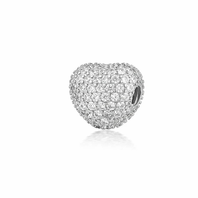2026 Bestselling DIY Heart&Round Jewelry Gift Fit Original European Silver Bracelet Necklace Flower Charm Coffee Ice Cream Bead