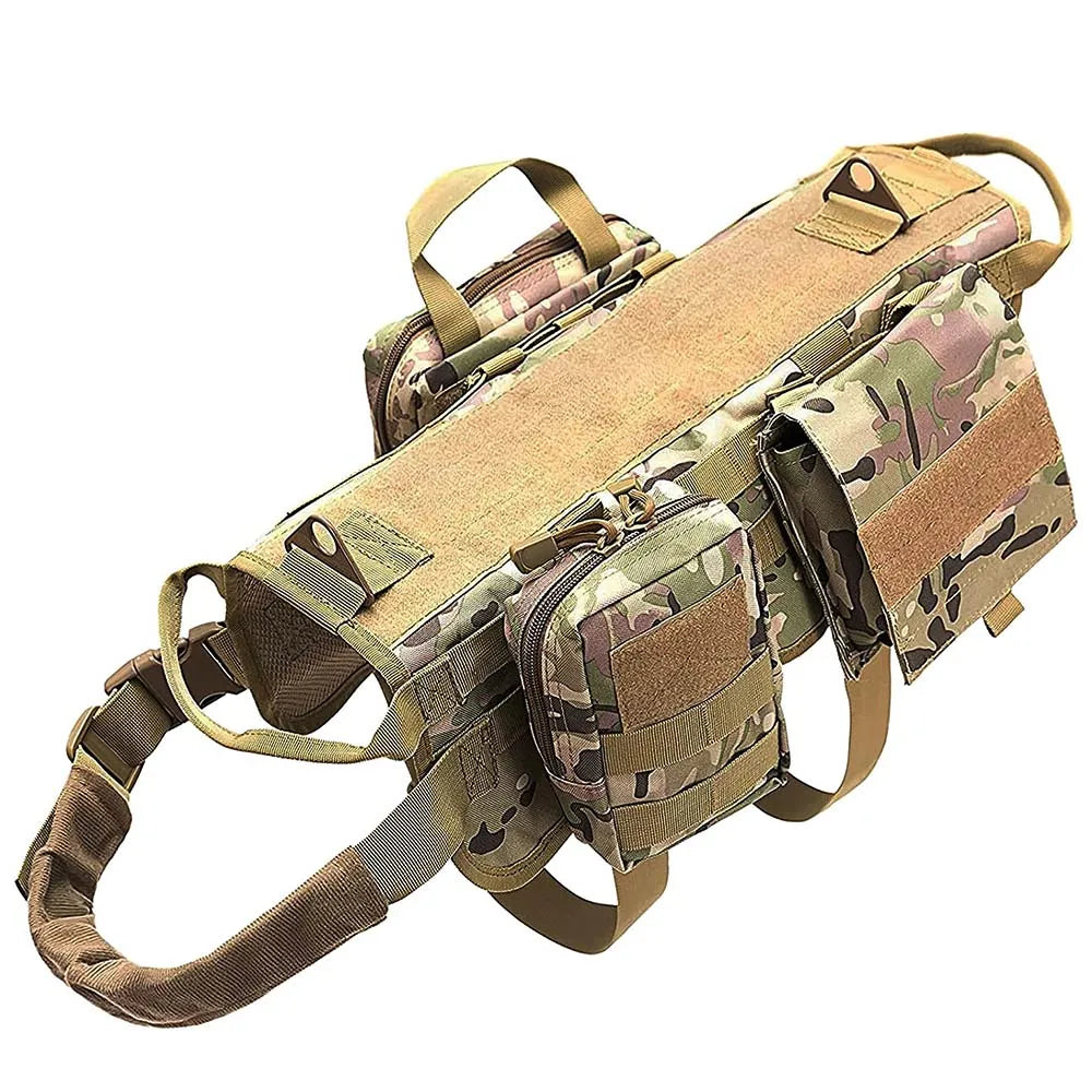 Camouflage Dog Harnesses Pet Tactical Dog Harness and Leash Set German Shepherd Malinois Training Vest For Dogs Accessories