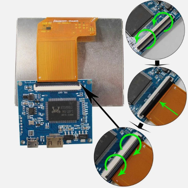New 3.5inch 54Pin 640X480 LCD Screen With Mini HDMI Board 5VDC Power No OSD6 Mother Ad Board Driver