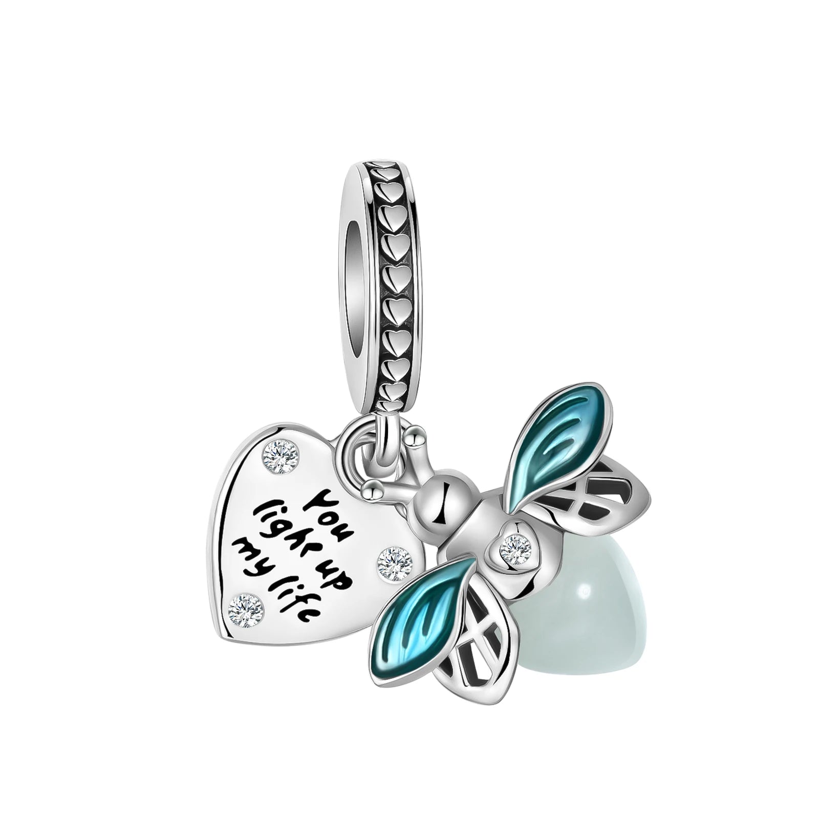 2024 New 925 Sterling Silver Bead Golden Heart-Shaped Lock Birthday Candle Charm Fit Bracelet DIY Women Jewelry