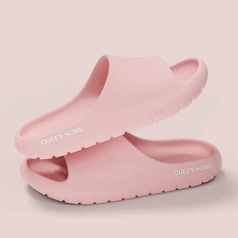 Queeyhome Men Slippers EVA Thick Soled Soft Sandals New Summer Fashion Non Slip Indoor Outdoor Beach Women Shoes