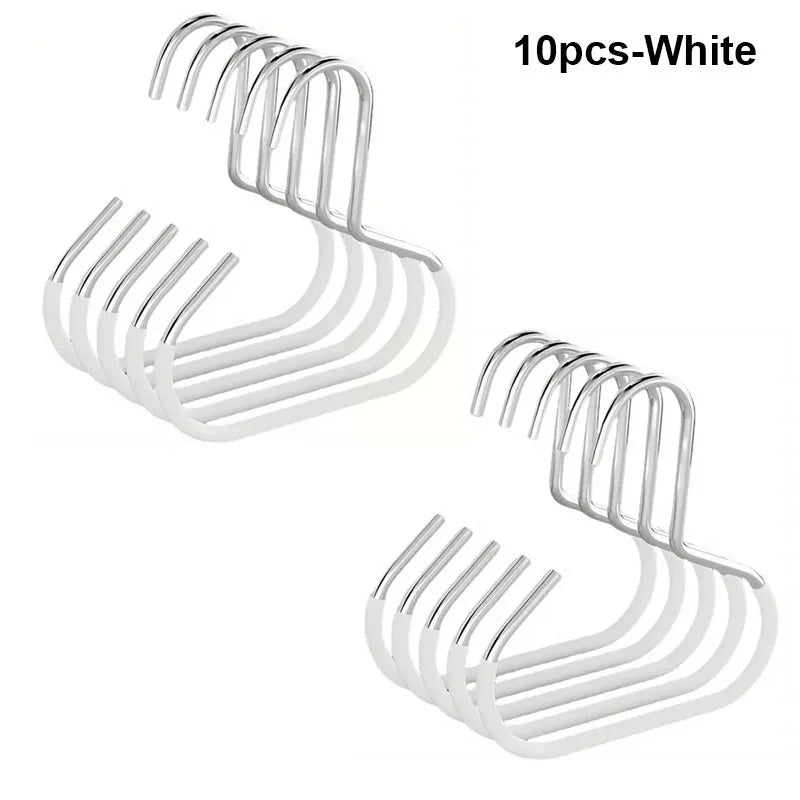 Durable Circle Ring Hat Hanger Versatile Steel Caps Round Hooks 5/10pcs Non-slip Hat Storage Hook Scarf Towel Tie Hanging Rack
