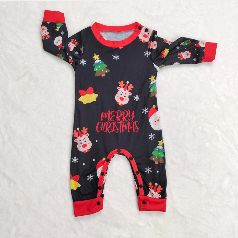 Family Pajama Matching Set Christmas Kids Mother Father Dog Pajamas Sets Xmas Baby Big Children Cotton Snug Fit Santa Claus