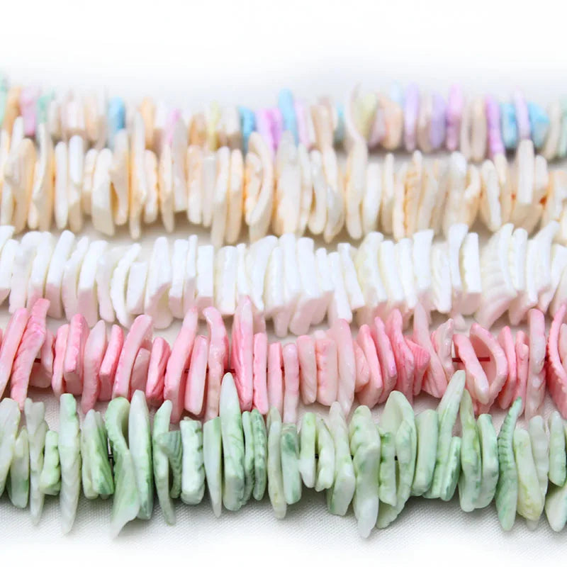 7-16mm Natural  Multi Color Mother of Shell Pearls Spacer Loose Beads  for Jewelry Making DIY Bracelets Necklace Earrings 15"