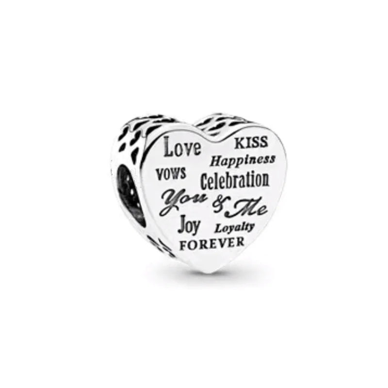 2026 Bestselling DIY Heart&Round Jewelry Gift Fit Original European Silver Bracelet Necklace Flower Charm Coffee Ice Cream Bead