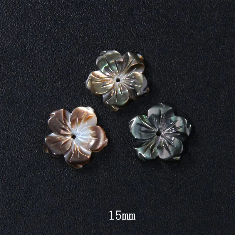 New In Natural Pearl Flower Shape Beads Mother of Pearl Charm Beads Natural Shell Bead for DIY Bracelet Necklaces Earrings Ring