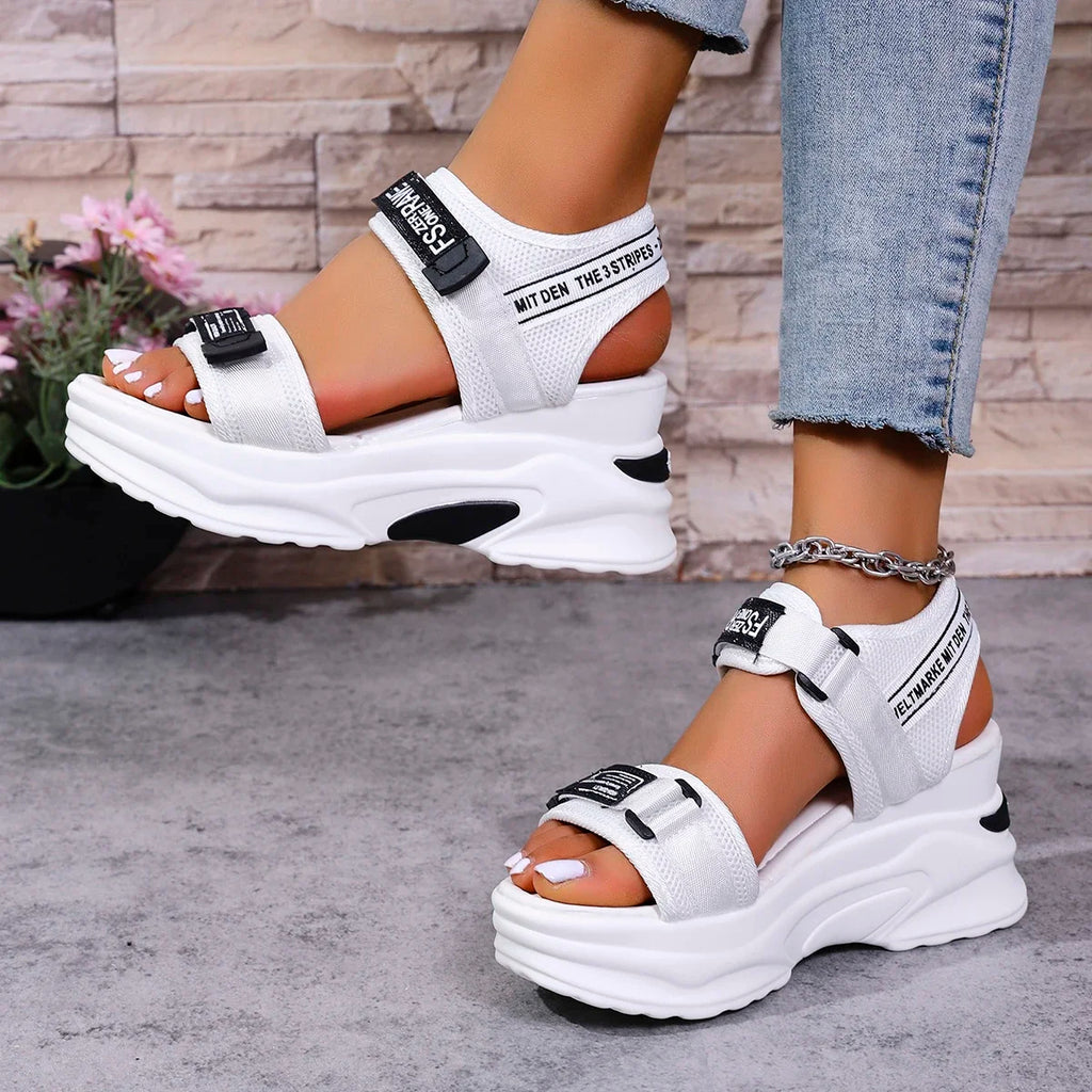 Women Sandals 2025 New Summer Platform Wedge Shoes Casual Heightening Slope with Shoes for Women High Heels Beach Sports Sandals