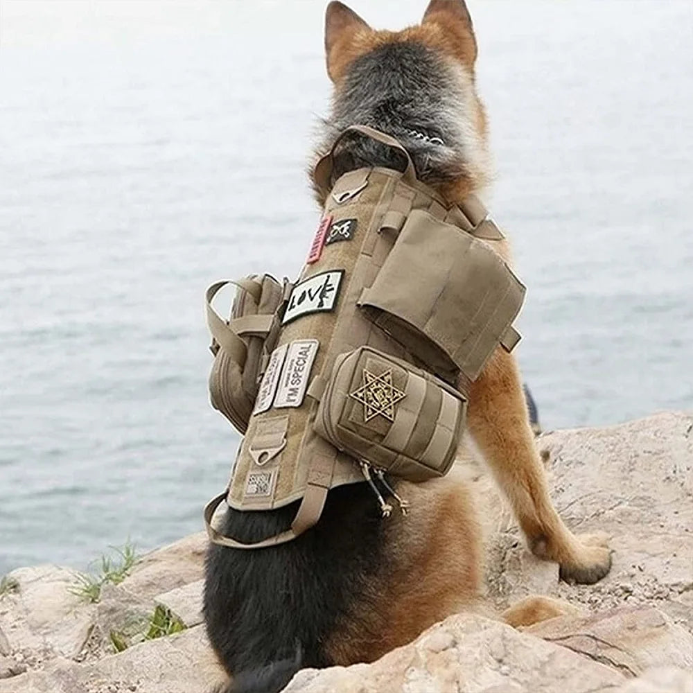 Camouflage Dog Harnesses Pet Tactical Dog Harness and Leash Set German Shepherd Malinois Training Vest For Dogs Accessories