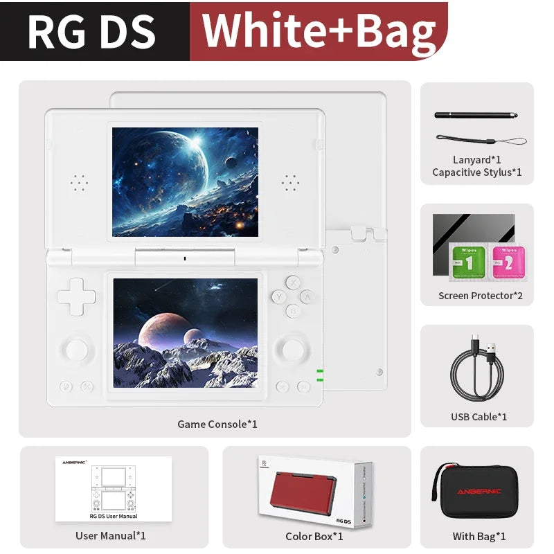 Anbernic RG DS Retro Video Game Console Android 14 4 Inch IPS Dual Multi-touch Screen Flip Game Player RGDS For Christmas Gift