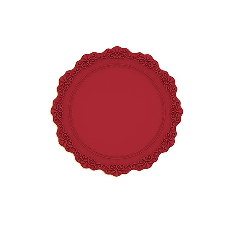 Kitchen Round Embossed Table Mat Placemats Multi-Purpose Silicone Hot Mats Nordic Home Decor Heat Resistant Waterproof Coaster